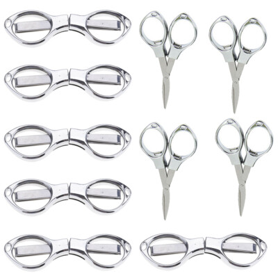 10PC Folding Camping Scissors Keychain Scissor Mini Cutter US