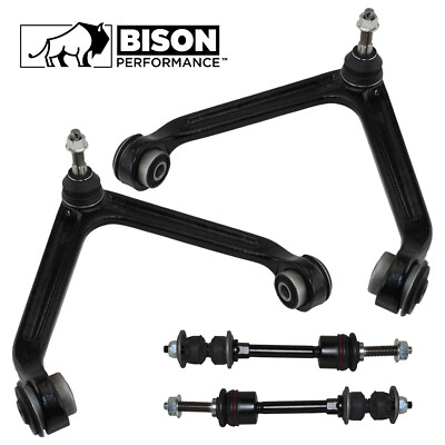 Bison Performance 4pc Front Upper Control Arms & Sway Bars Kit For Ram 1500 RWD