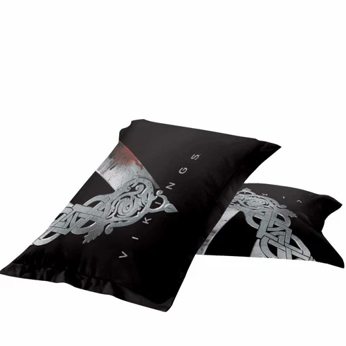Norse Viking Rune Vegvisir Blood Eagle Duvet Quilt Cover Set Boy Bedding Single - Picture 16 of 28