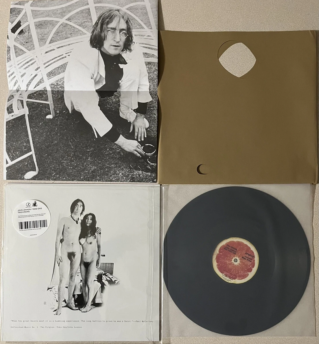 John Lennon Yoko Ono Two Virgins In Vinyl Records for sale | eBay