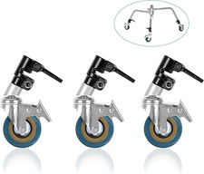 Professional Swivel Caster Wheels Set for Heavy Duty Photography C Stand with 25