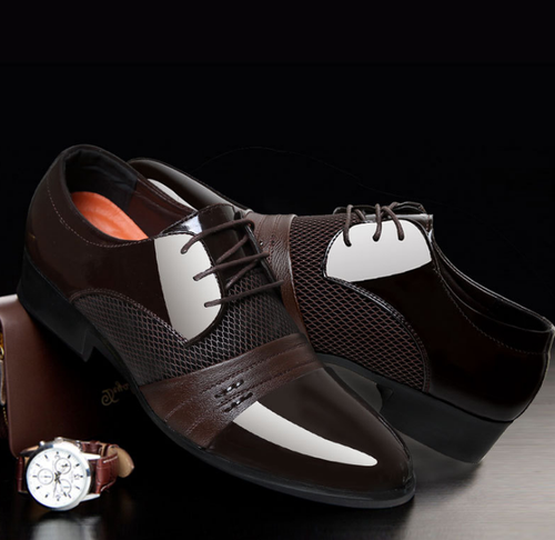 Men Snakeskin Leather Slip on Loafers 