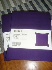 SET of 2 - Ikea GURLI Cushion Covers 20 x 20" Dark Lilac Purple Pillow cover NEW