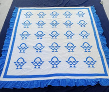 Vintage Beautiful Quilt Different Pieces Hand Woven size 75x74 inches