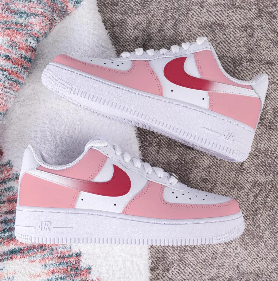 Custom Valentines Day Af Air Force Custom Low White Shoes