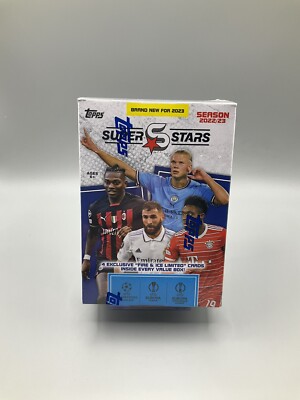 Topps UEFA Superstars 22/23 / Value Box Display 9 Packs 4 x Fire & Ice limited