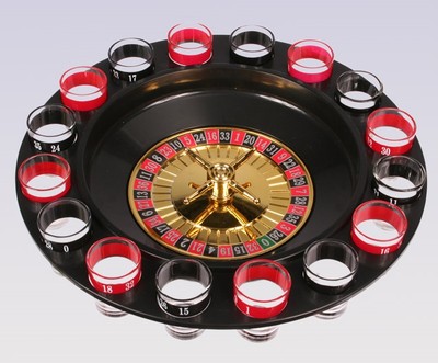 Trinkspiel Partyspiel Roulette 16 Gläser Casino Party-Feier-Saufspiel