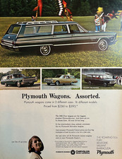 1965 Plymouth Wagons Fury III Belvedere II Valiant 200 Chrysler VTG Print Ad