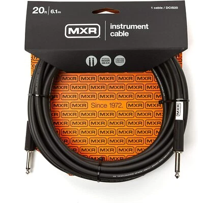 MXR DCIS20 CAVO PROFESSIONALE per STRUMENTI CHITARRA BASSO DA 6 mt JACK >JACK