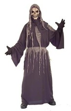 Skeleton Reaper Shroud robe boys kids halloween costume