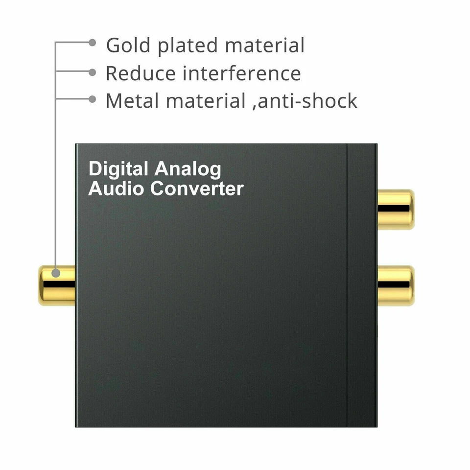 Convertitore audio digitale ottico spdif analogico RCA toslink adattatore cavo - Immagine 2 di 4