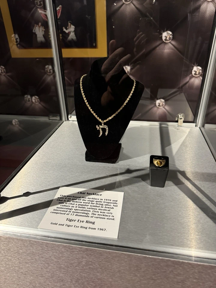 Anillo Elvis Presley Oro 18K Acero Inoxidable Marrón Ojo de Tigre Piedra Talla 10 Foto 4 de 4