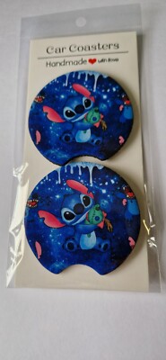 Auto Untersetzer 7 cm Sublimiertes Stichdesign Paket 2 Untersetzer