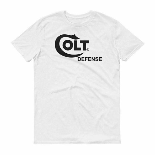 Colt Defense Black Logo T Shirt 2nd Amendment Pro Gun Rights Tee Rifle Pistol - Foto 8 di 8