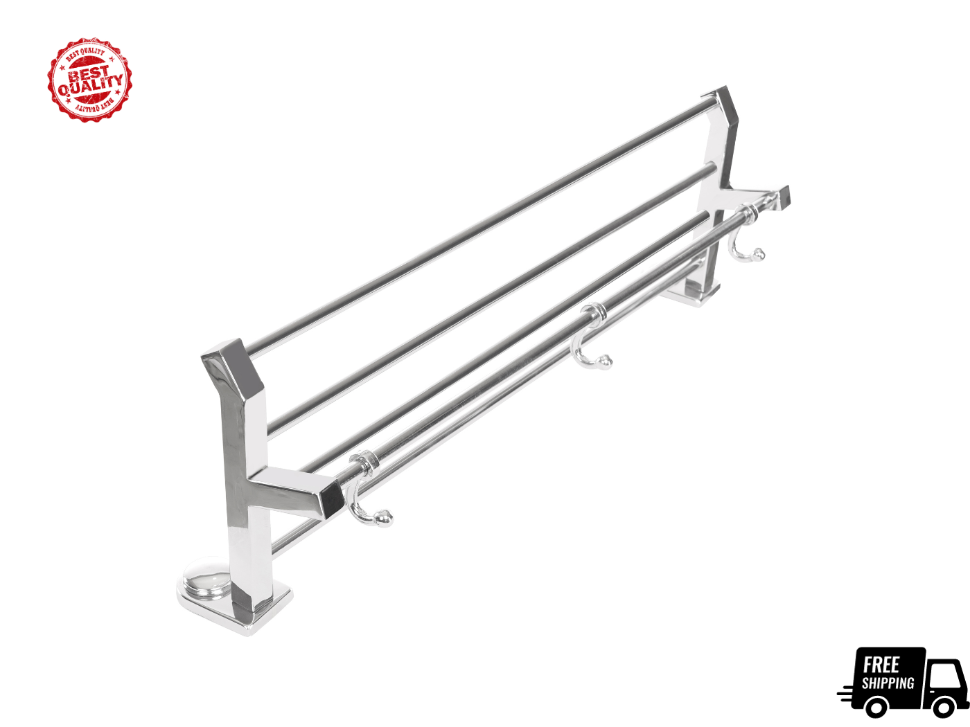 Handtuchhalter Für Arbeitsplatte 43,2cm - Freistehend Schwarz 2 Handtücher