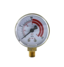 Low Pressure Gauge for Propane Regulator 0-30 psi 2 inches - 1/8" NPT Thread