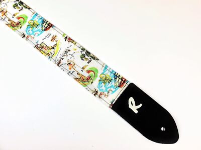 Pirate Map Guitar Strap -Treasure Map Padded Guitar Strap