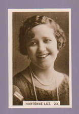 RARE R & J HILL TYPE CARD - ARTISTAS TEATRAIS PORTUGUESES # 23 Hortense Luz