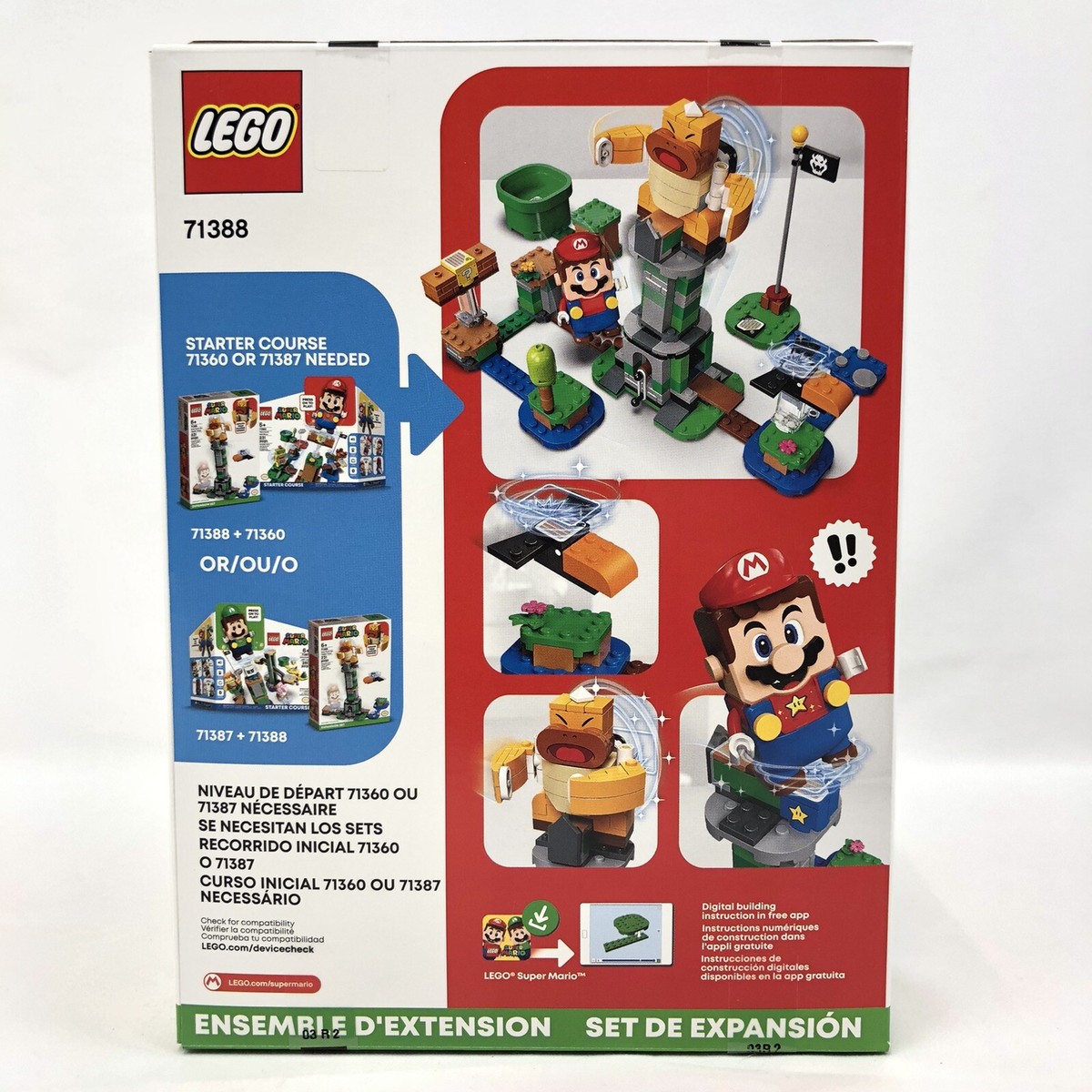 New Lego Super Mario 71388 Boss Sumo Bro Topple Tower Expansion