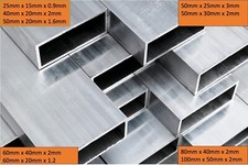 Aluminium Rectangular Tube  Section  - Length 100mm to 3000mm