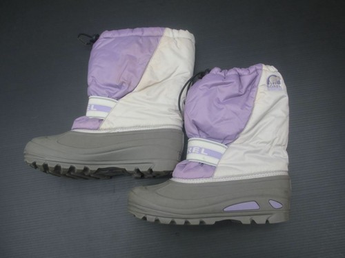SOREL CUB SIZE 7 WOMENS WHITE/PURPLE 