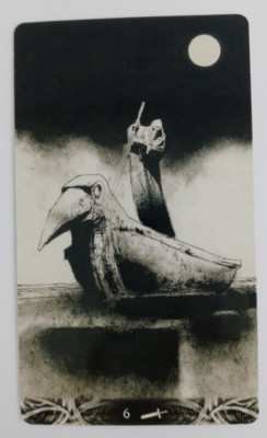 Murder of Crows Tarot Card by Corrado Roi 6 Of Swords 4.75