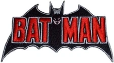 Batman Red and Black Symbol Embroidered Iron on Patch