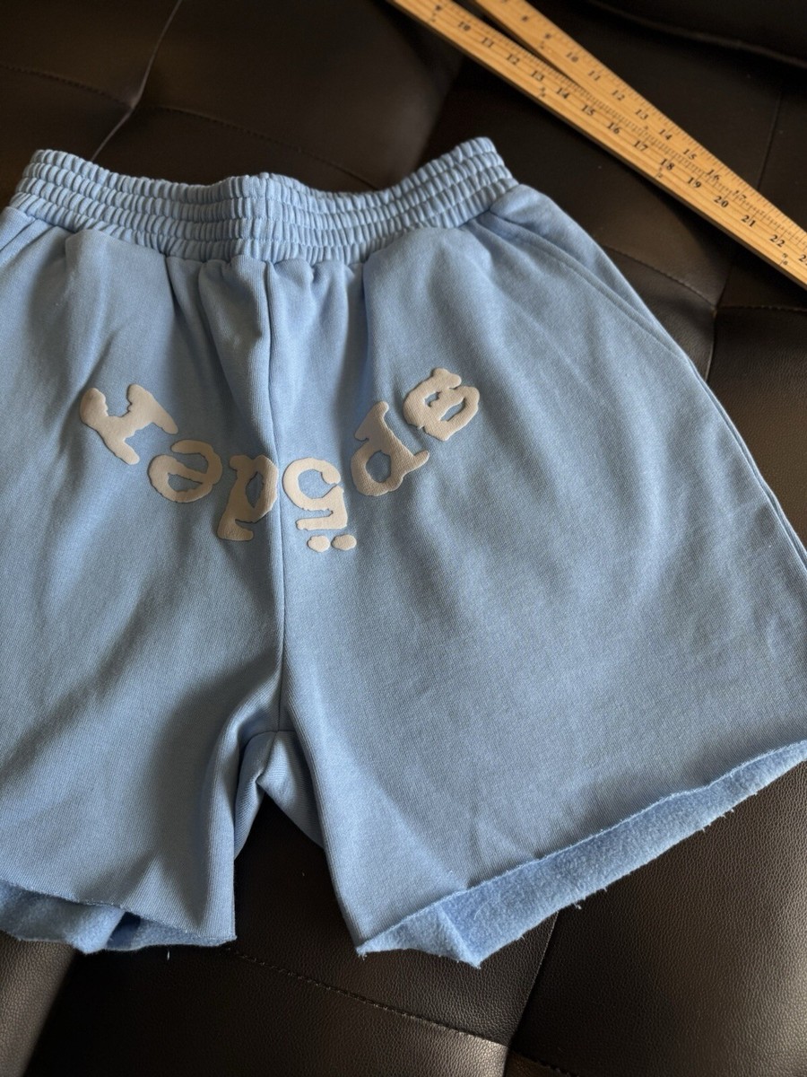 Spider Worldwide Sp5der OG Web Logo Sweat Shorts Baby Blue Size (L