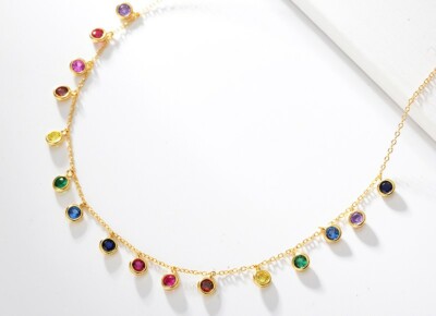 BENIAMINO Kette Collier 925er Sterling Silber Zirkonia AAAA 18 K Halskette OVP