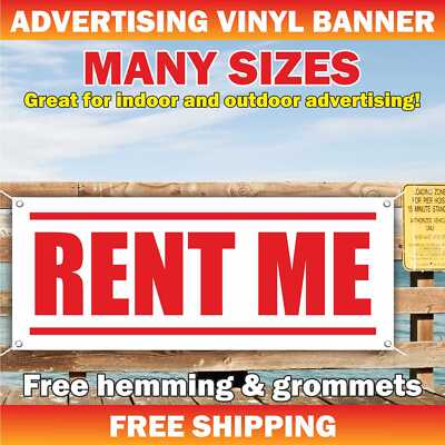 RENT ME Advertising Banner Vinyl Mesh Sign Storage Space Office Room Realtor