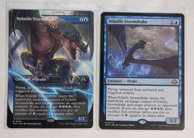 MTG - Modern Horizons 3 - Volatile Stormdrake - Rare 0079 & Borderless 0329