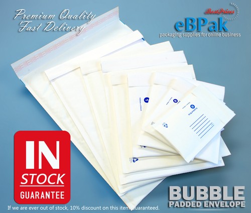 250x Bubble Padded Bag Mailer 01 160mm x 230mm White Cushioned Envelope - Picture 7 of 7