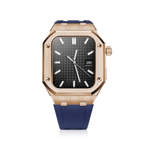 Para Apple Watch Series 6 SE 5 4 44mm Banda de Goma Acero Inoxidable Caja de Metal - Imagen 34 de 42
