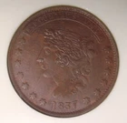 1837 HT-239 New York, NY Centre Market Hard Times Token NGC MS61