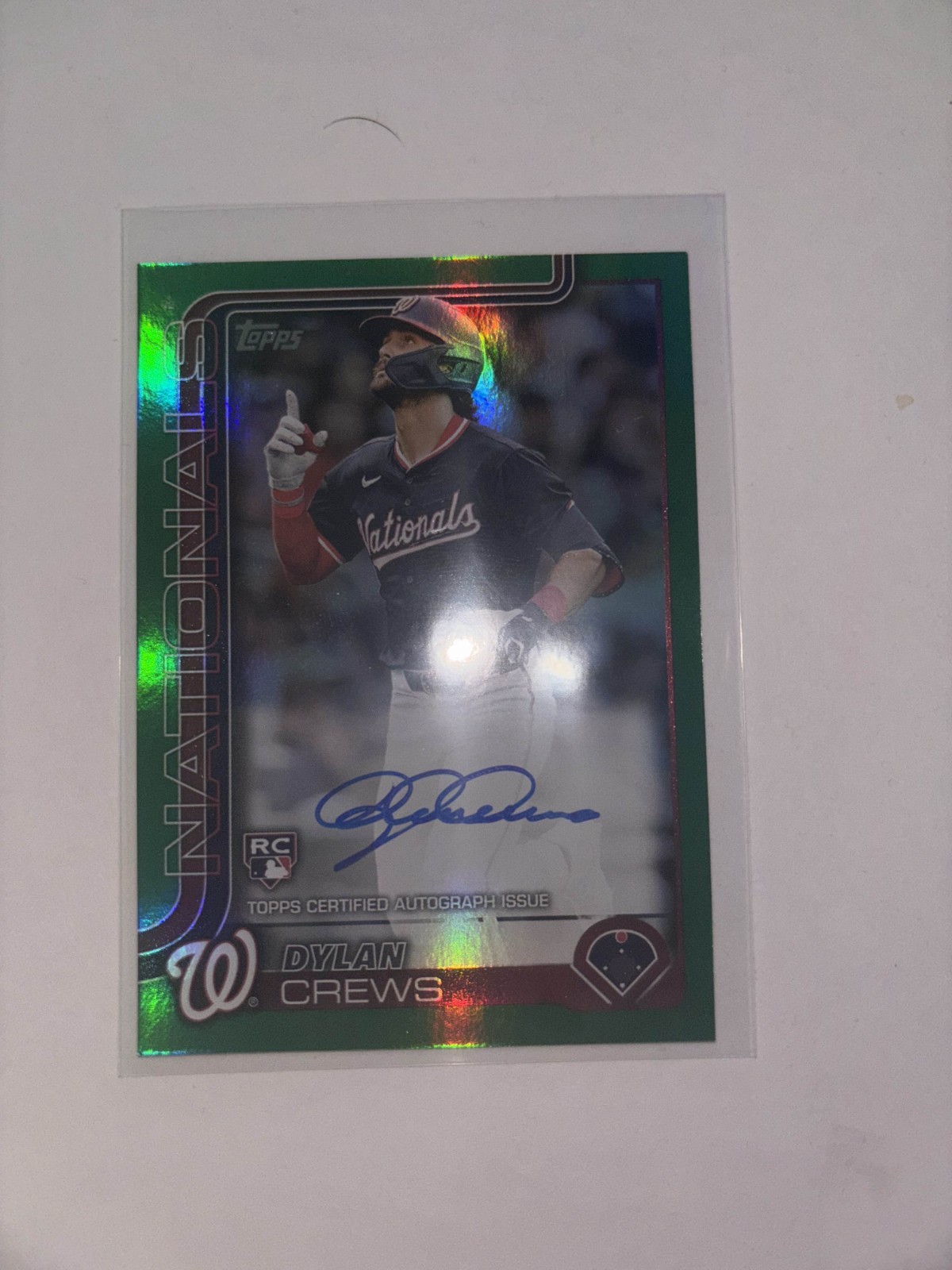2025 Topps Series 1 Flagship Real One Autographs Dylan Crews #74 Green Foil40/99
