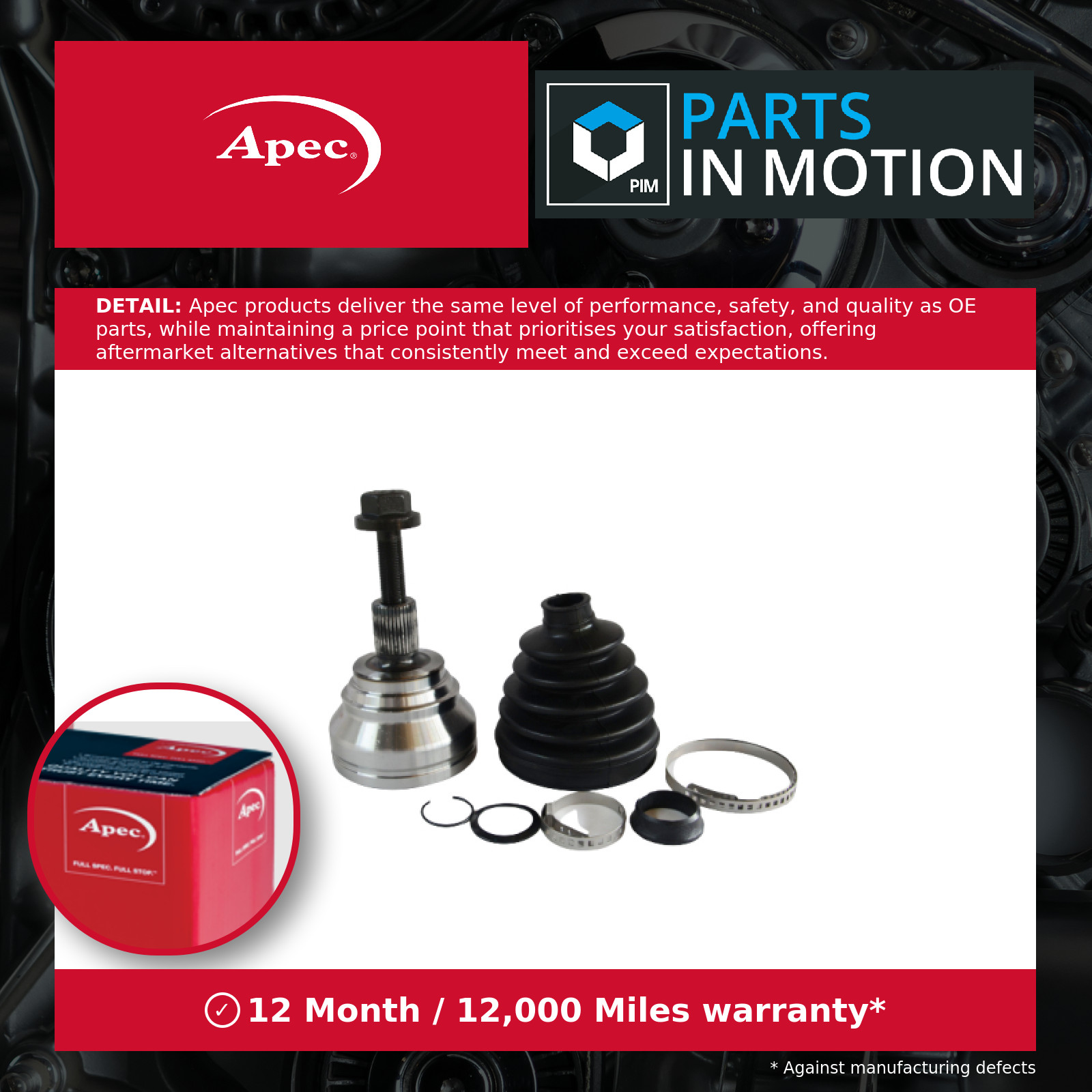 Apec CV Joint Kit ACV1004 - Engineered for Performance to Match OE Quality - Image 11