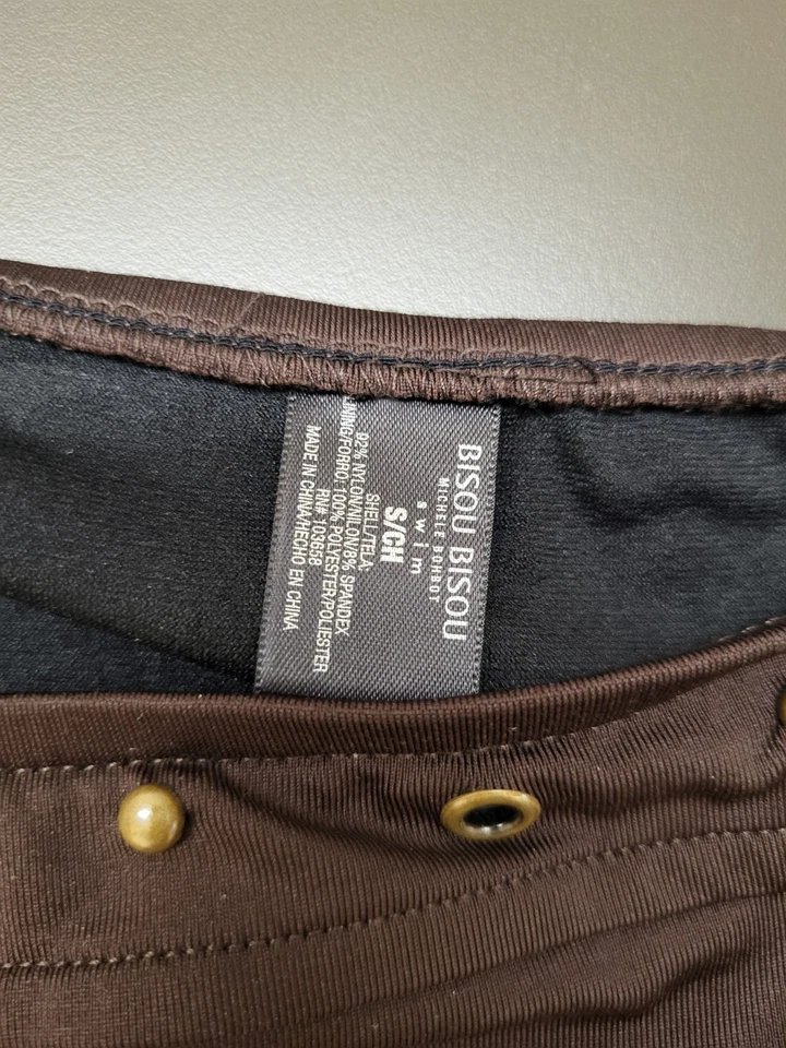 De Colección Bisou Bisou Mujer Talla S Marrón Red 2 Piezas Traje de Baño Bikini - Nuevo con Etiquetas - Stock Antiguo Foto 4 de 4