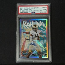2021-22 Bowman University The Big Kahuna Kyle Hamilton #TBK-9 Auto /150 PSA 9