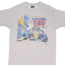 VINTAGE INDY CAR RACING INDIANAPOLIS 500 1990 TEE SHIRT SIZE LARGE MADE IN USA