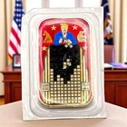 2020 CMG Mint Trump 1UP Limited #35/52 1 oz .999 Fine Silver Hand Enameled Bar