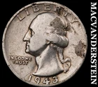1943-S Washington Quarter- Silver- Scarce Better Date No Reserve #J1290
