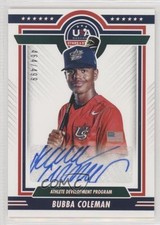 2022 Panini USA Baseball Stars & Stripes /499 Bubba Coleman #ADP1-BC Auto 0y9k