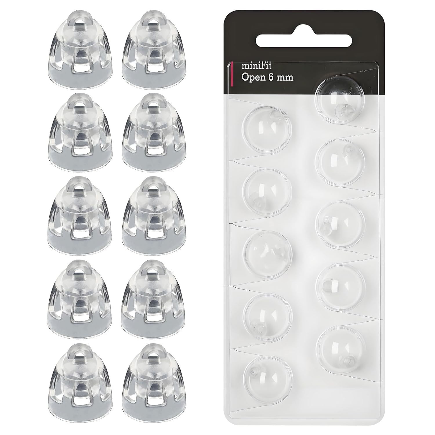 10Pcs Hearing Aid Domes for Oticon Replacements 6mm Hearing Aid Domes Minifit O