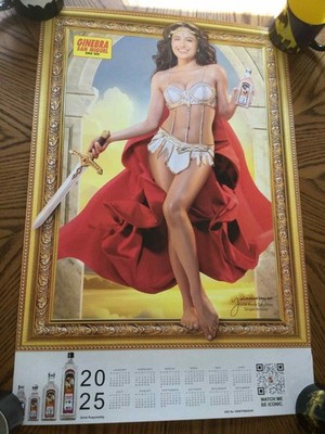 PHILIPPINES 2025 GINEBRA SAN MIGUEL 30  x 20  SEXY WALL POSTER CALENDAR B