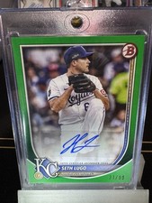 2025 Bowman Seth Lugo Rookies and Veterans Auto Green #/99 Kansas City Royals