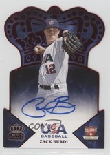 2015 Panini USA Baseball Crown Royale Red Signatures 22/50 Zack Burdi Auto 2u3