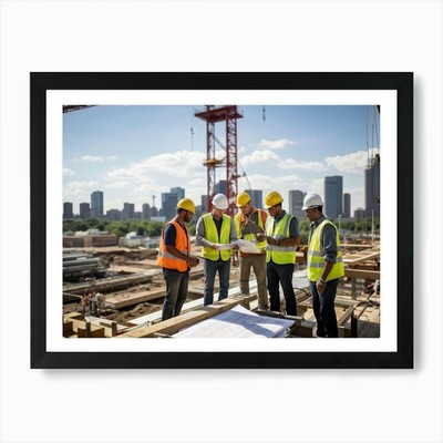 Ingenieure Architekten und Konstrukteure Gerahmtes Wandbild Poster Leinwanddruck Bild