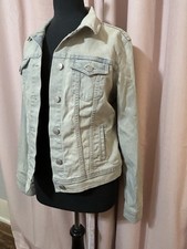 Old Navy Women's Size M Jacket Trucker Jean Light Blue Denim 100 Cotton