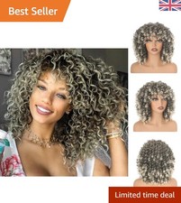 Elegant Synthetic Deep Curly Wig for Daily Wear - Medium Length & Heat Resistant