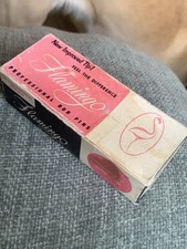 Vintage Flamingo Professional Bob Pins Bobby Pins Box Mid Century Movie Prop